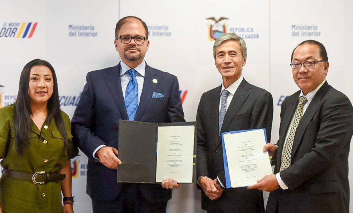 Ecuador recibe donación por parte del Gobierno de Japón para la adquisición de patrulleros que se distribuirán en el país. (Ministerio del Interior).