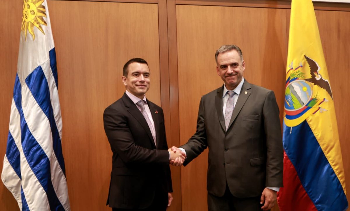 Ecuador y Uruguay firman acuerdos de seguridad para combatir el crimen organizado
