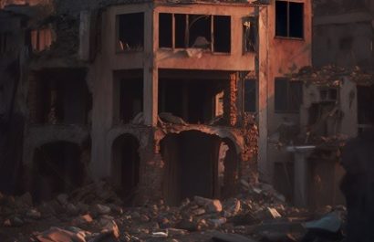 Edificio afectado por fuego