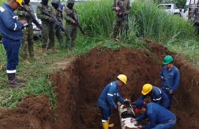 Ejército detecta perforación clandestina en poliducto de Santo Domingo durante operativo