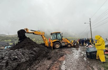 El Gobierno declara estado de emergencia regional en Zamora Chinchipe y Napo por intensas lluvias. (GAD Quijos).
