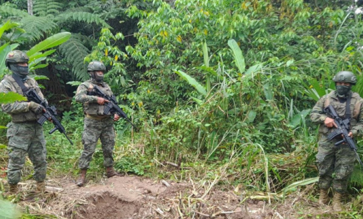 El Ministerio de Gobierno condena el asesinato de once elementos de las Fuerzas Armadas de la brigada de selva Nº 19 Napo. (Internet).
