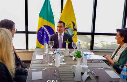 El Presidente Daniel Noboa busca la reapertura de vuelos directos entre Ecuador y Brasil durante su visita oficial. (Cancillería)