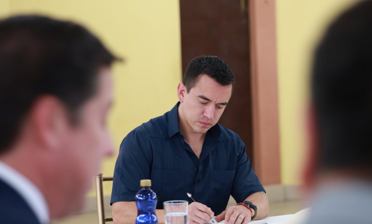 El Presidente Daniel Noboa entregará créditos en Manabí y avalará el ingreso de docentes este martes 17 de junio. (Presidencia).