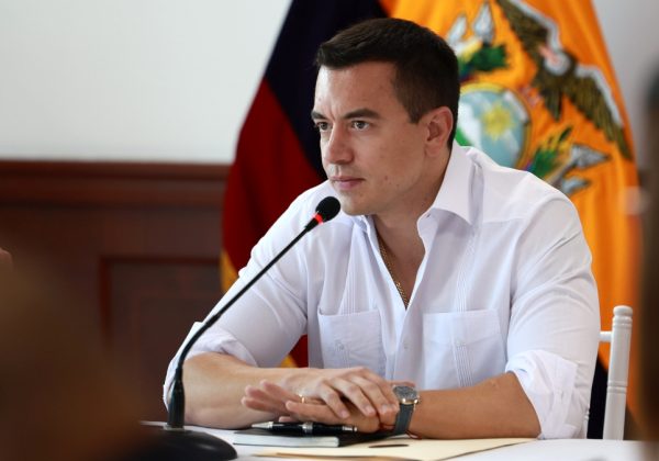 El Presidente Daniel Noboa se reúne con su gabinete ministerial y define acciones. (Presidencia).