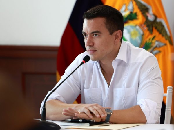 El Presidente Daniel Noboa se reúne con su gabinete ministerial y define acciones. (Presidencia).