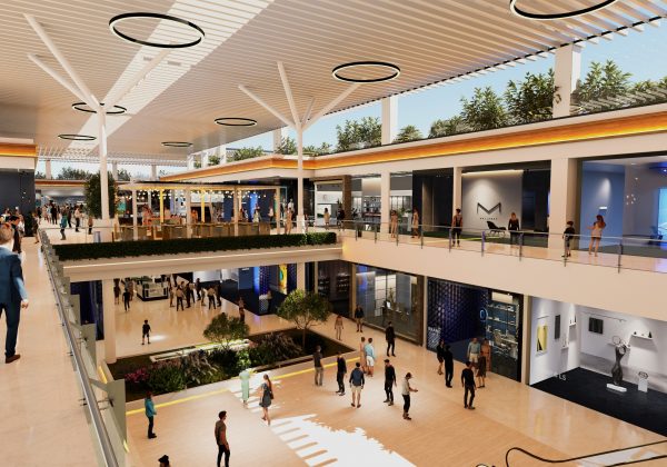 El crecimiento comercial en Santo Domingo dinamiza la economía local con nuevos malls, supermercados y más de 95 mil establecimientos activos. En la imagen se observa el modelo del Bombolí Shopping.