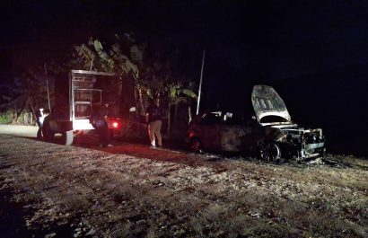 El cuerpo fue encontrado en el portamaletas de un carro quemado en el sitio Mejía de Portoviejo.