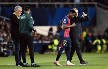 El delantero español Ansu Fati tuvo minutos en Champions League con el FC Barcelona.