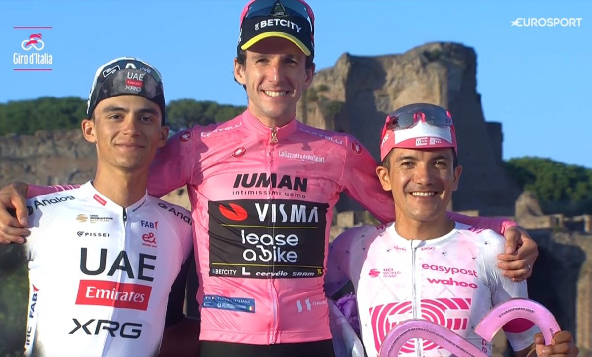 El ecuatoriano Richard Carapaz vuelve al podio del Giro de Italia; Simon Yates es el campeón