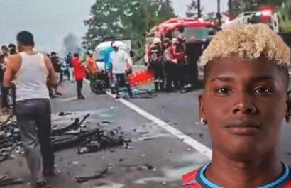 El futbolista Marcos Olmedo, de Mushuc Runa, muere durante un accidente de tránsito en el cantón Quinindé, provincia de Esmeraldas.