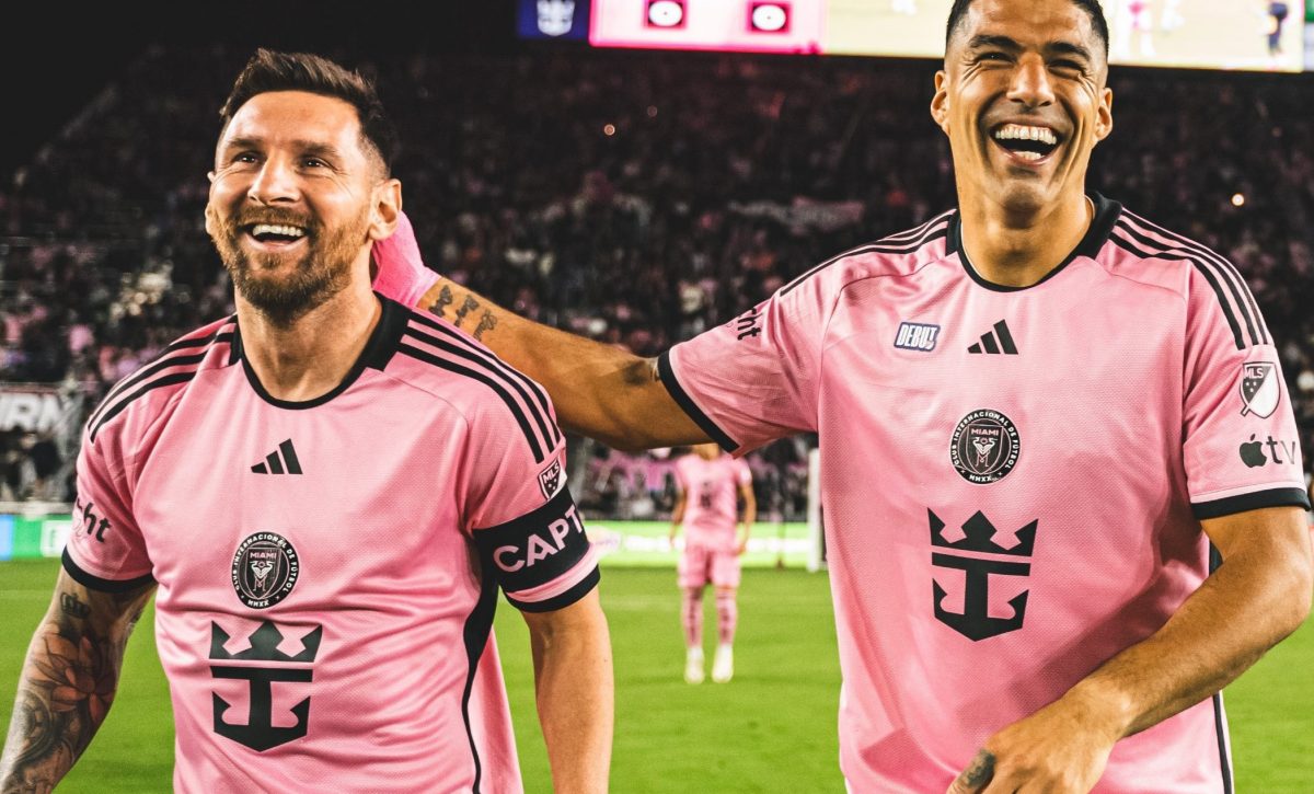 El futbolista argentino Lionel Messi junto al uruguayo Luis Suárez.
