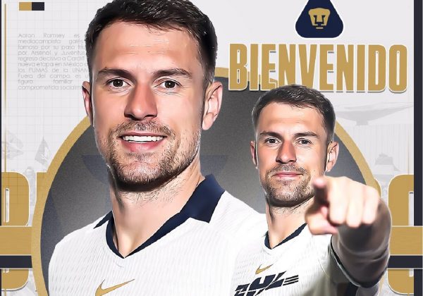 El mediocampista galés Aaron Ramsey jugará en México. FOTO: @PumasMX