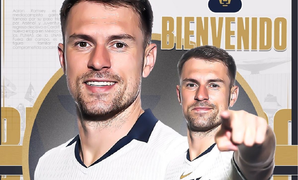 El mediocampista galés Aaron Ramsey jugará en México. FOTO: @PumasMX
