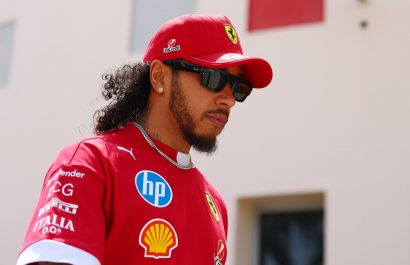 El piloto británico Lewis Hamilton, que es parte de la escudería Ferrari.