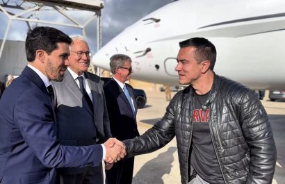 El presidente Daniel Noboa arribó a Italia para ser parte del funeral del papa Francisco