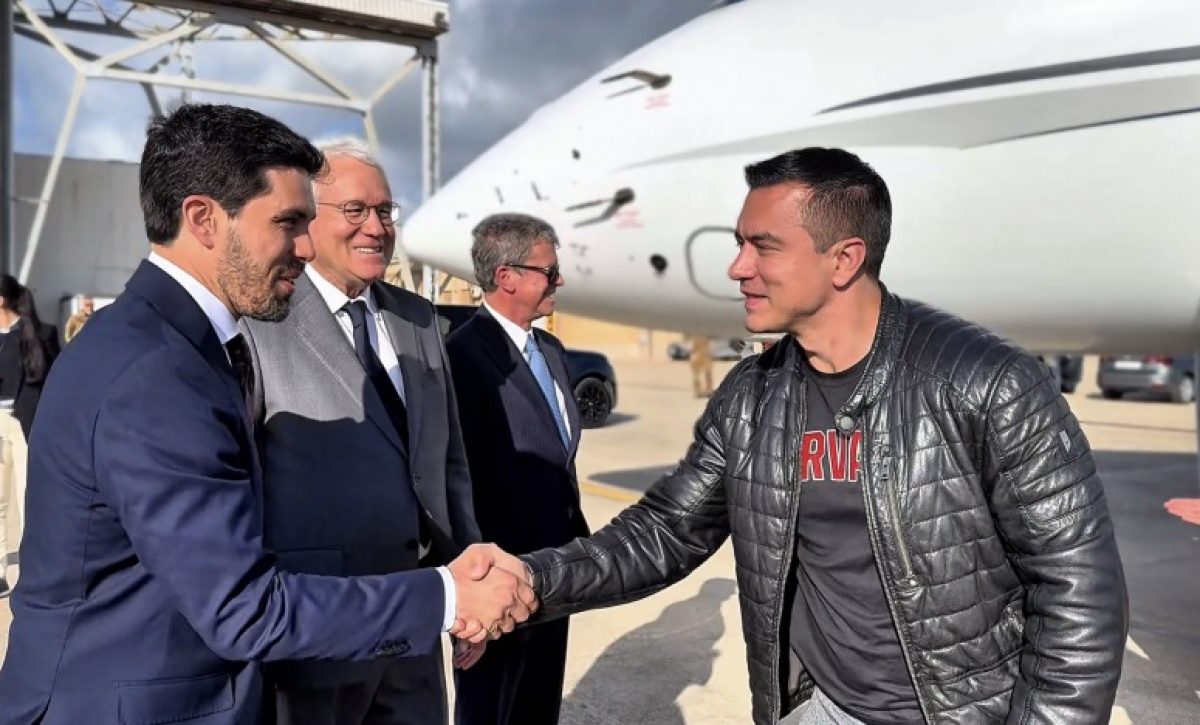 El presidente Daniel Noboa arribó a Italia para ser parte del funeral del papa Francisco