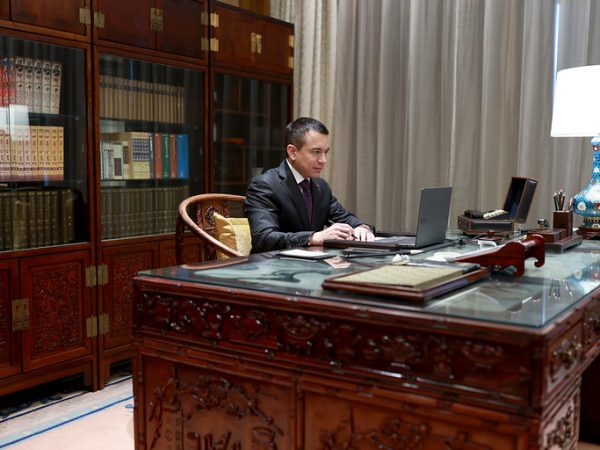 El presidente Daniel Noboa mantuvo una entrevista con Fernando del Rincón, en CNN. FOTO: Presidencia de Ecuador