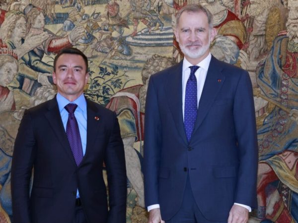 El presidente Daniel Noboa se reúne con el rey Felipe VI en Madrid; es su cuarto encuentro desde 2023