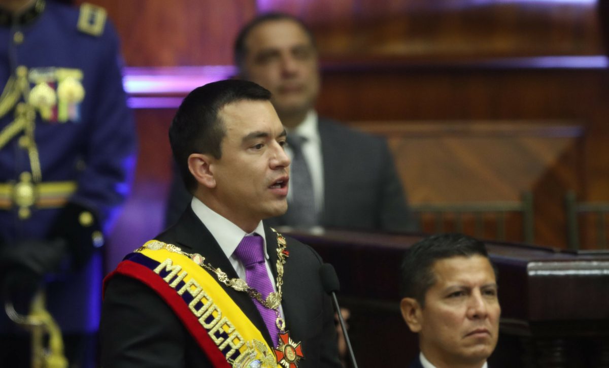El presidente Noboa afirma que Venezuela está "secuestrada" por "figuras recalcitrantes"