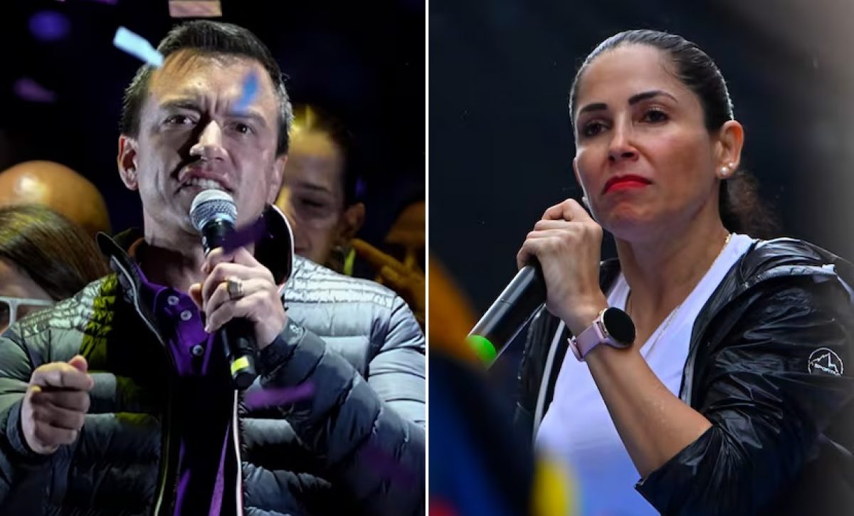 El presidente candidato Daniel Noboa y la abanderada del correísmo Luisa González cerraron sus campañas electorales.