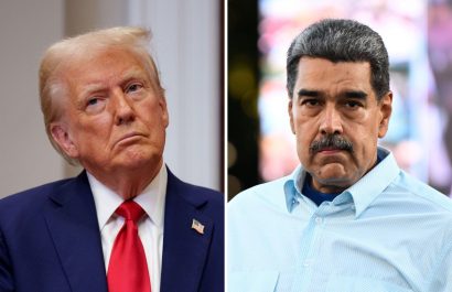 El presidente de Estados Unidos, Donald Trump con Nicolás Maduro, presidente de Venezuela.