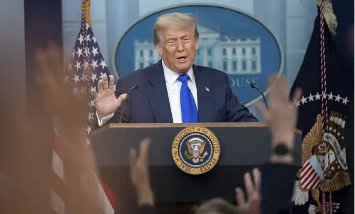 El presidente de Estados Unidos, Donald Trump, durante un anuncio.