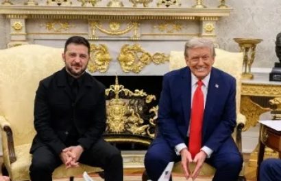El presidente de Ucrania, Volodimir Zelenski y el presidente de Estados Unidos, Donald Trump, en el despacho Oval. FOTO: Europa Press