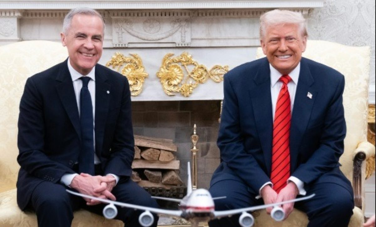 El primer ministro canadiense, Mark Carney, y el presidente estadounidense, Donald Trump