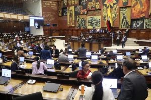 El salón de sesiones de la Asamblea Nacional de Ecuador