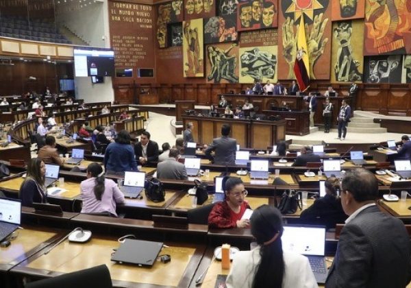 El salón de sesiones de la Asamblea Nacional de Ecuador