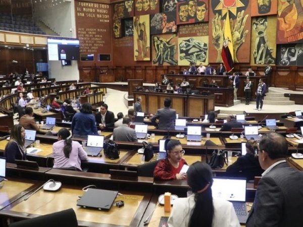 El salón de sesiones de la Asamblea Nacional de Ecuador