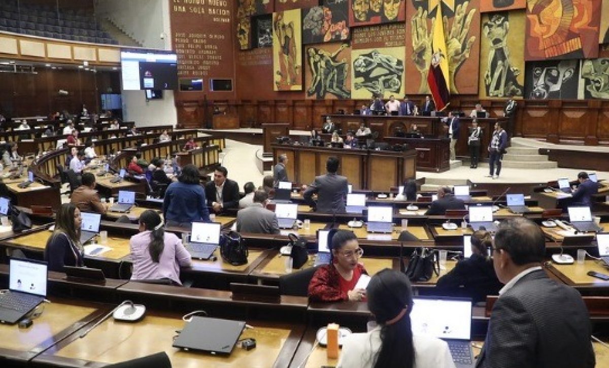 El salón de sesiones de la Asamblea Nacional de Ecuador