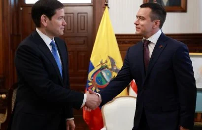 El secretario de Estado de Estados Unidos, Marco Rubio, afirmó que su país consideraría establecer una base militar en Ecuador.