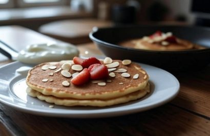 Los panqueques se pueden acompañar con fruta fresca.