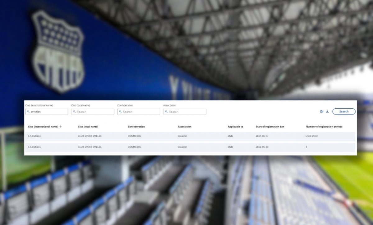 Emelec recibe una nueva sanción de la FIFA en medio del interés de sumar más refuerzos