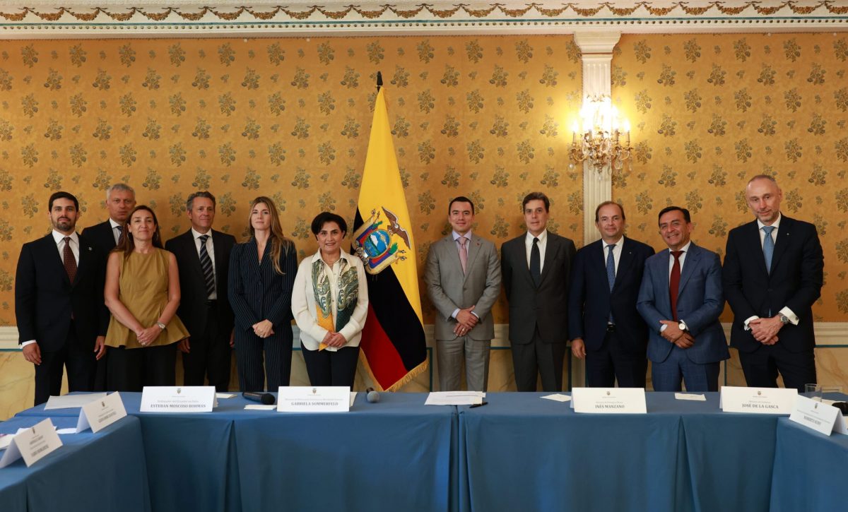 Empresarios italianos exploran inversiones en sectores clave de Ecuador con el presidente Noboa
