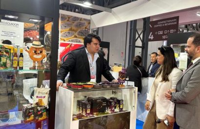 Empresas ecuatorianas participan en la feria Tuttofood Milán 2025 para promover internacionalmente productor agroalimentarios. (Ministerio de Producción).