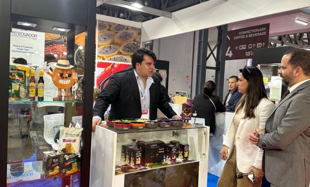 Empresas ecuatorianas participan en la feria Tuttofood Milán 2025 para promover internacionalmente productor agroalimentarios. (Ministerio de Producción).