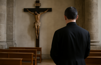En Olón (Santa Elena) un sacerdote fue separado de sus funciones mientras duren las investigaciones por presunto abuso. (Imagen ChatGPT))