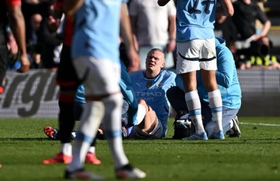 Erling Haaland, jugador del Manchester City está lesionado