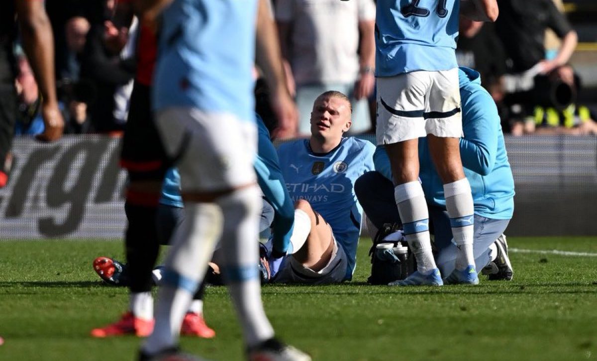 Erling Haaland, jugador del Manchester City está lesionado