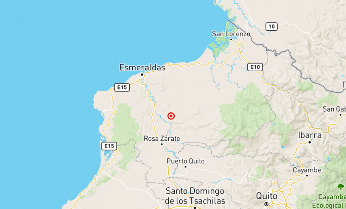 Esmeraldas: Sismo de 4.5 sacude Quinindé y se siente otros puntos del país