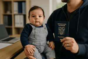 Estados Unidos permite la doble nacionalidad, por lo que el menor no pierde su estatus estadounidense si se registra en Ecuador.