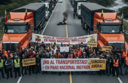Estas son las vías que están cerradas por transportistas que rechazan la eliminación del subsidio al diésel en Ecuador. (Gemini)