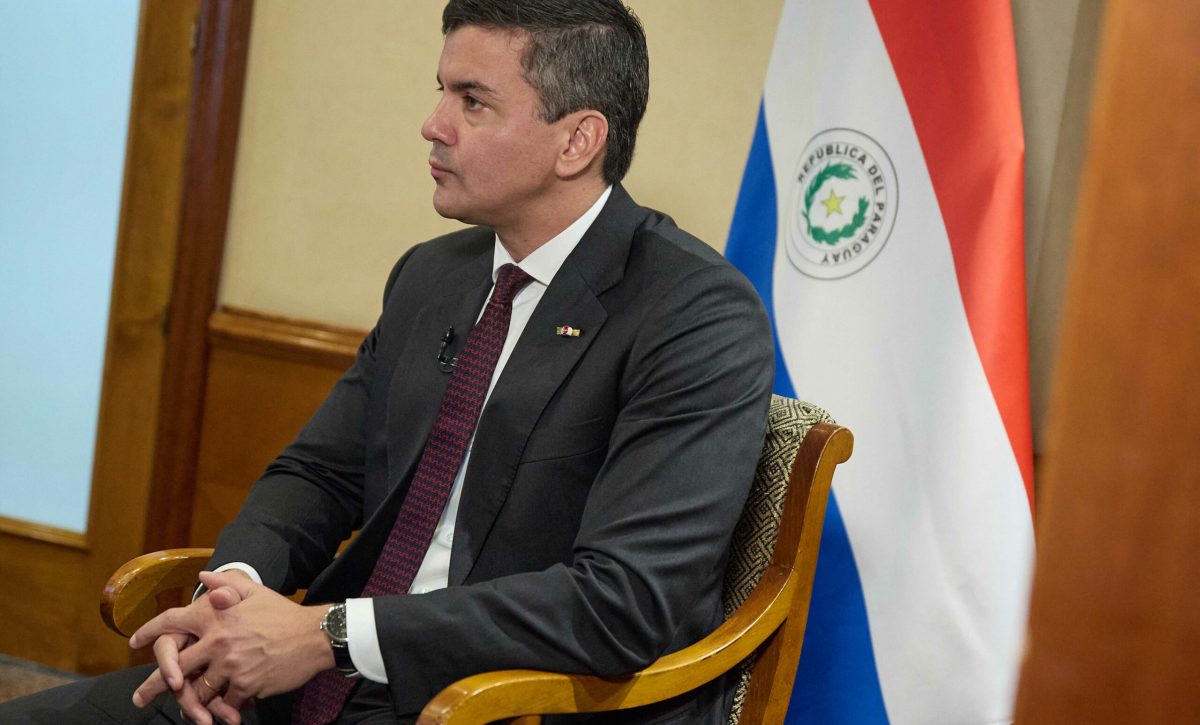 El presidente de Paraguay, durante una entrevista para Europa Press