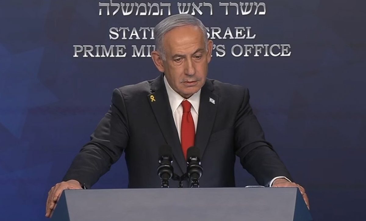 El primer ministro de Israel, Benjamin Netanyahu, en una rueda de prensa