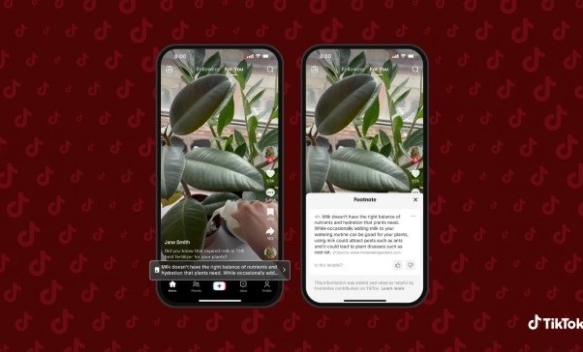 TikTok lanza el programa piloto de Notas al pie en Estados Unidos para contextualizar el contenido en la red social