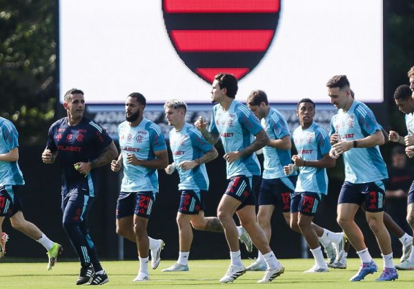Jugadores del Flamengo durante un entrenamiento.