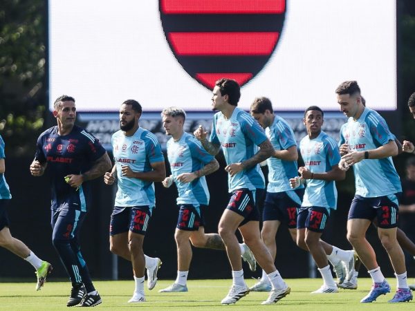 Jugadores del Flamengo durante un entrenamiento.